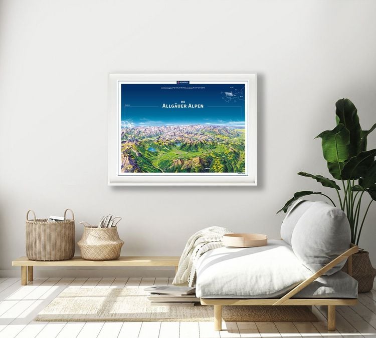 Produktbild: KOMPASS Panorama-Poster Die Allg&auml;uer Alpen