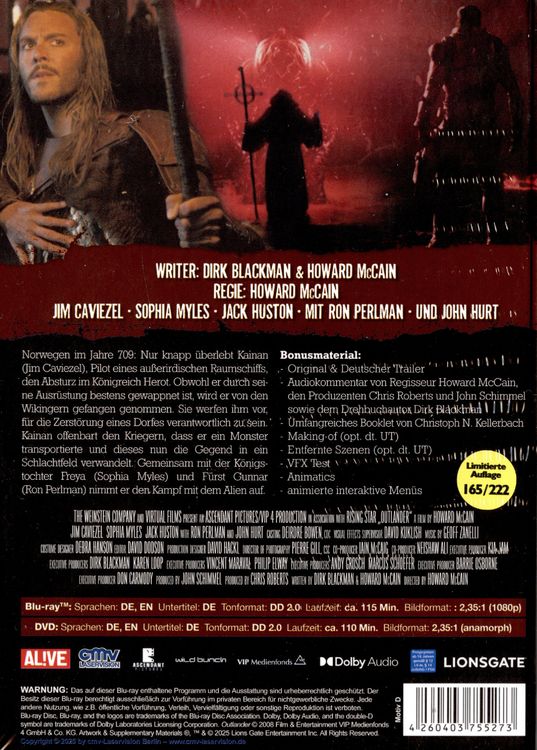 Produktbild: Outlander - Mediabook - Cover D - Limited Edition (Blu-ray+DVD)