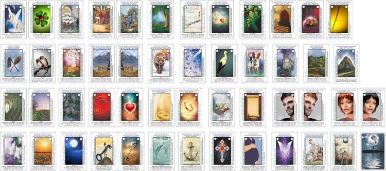 Produktbild: Angelinas 40 mystische Beginner - Lenormandkarten