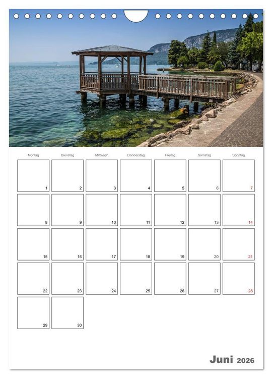 Produktbild: GARDASEE Terminplaner (Wandkalender 2026 DIN A4 hoch), CALVENDO Monatskalender