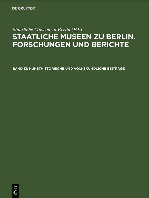 Produktbild: Kunsthistorische und volkskundliche Beitr&auml;ge