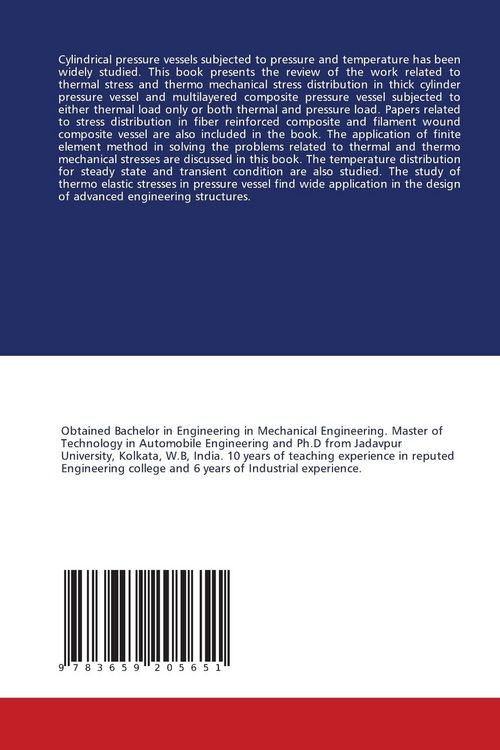 Produktbild: Thermoelastic Analysis Of Pressure Vessels- a Review