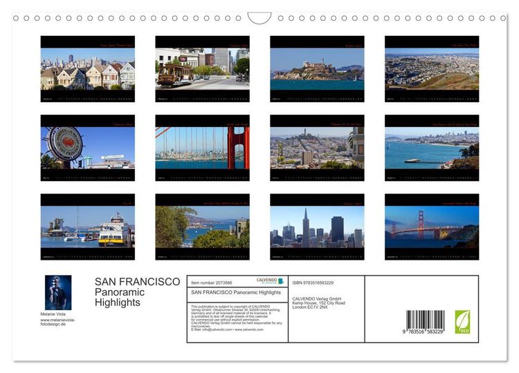 Produktbild: SAN FRANCISCO Panoramic Highlights (Wall Calendar 2026 DIN A3 landscape), CALVENDO 12 Month Wall Calendar