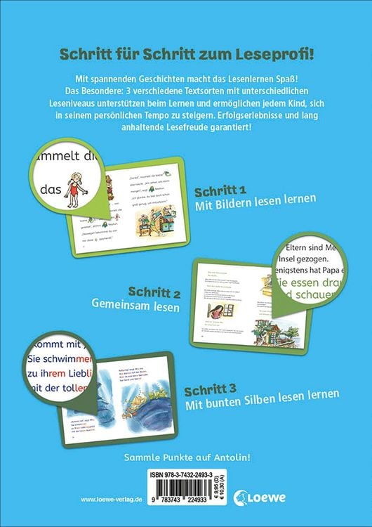 Produktbild: Lesenlernen in 3 Schritten - Die sch&ouml;nsten Geschichten von Meerm&auml;dchen und Delfinen