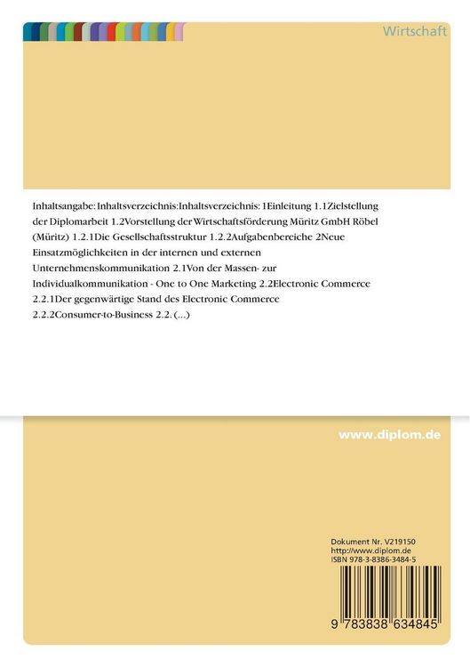 Produktbild: Konzeption eines umfassenden Online-Auftritts unter betriebswirtschaftlichen Gesichtspunkten