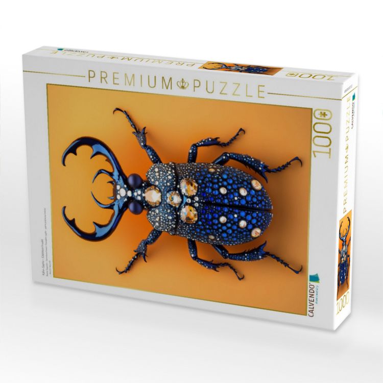 Produktbild: CALVENDO Puzzle K&auml;fer-Saphir - Edelstein Insekt | 1000 Teile Lege-Gr&ouml;&szlig;e 64x48cm Foto-Puzzle f&uuml;r gl&uuml;ckliche Stunden