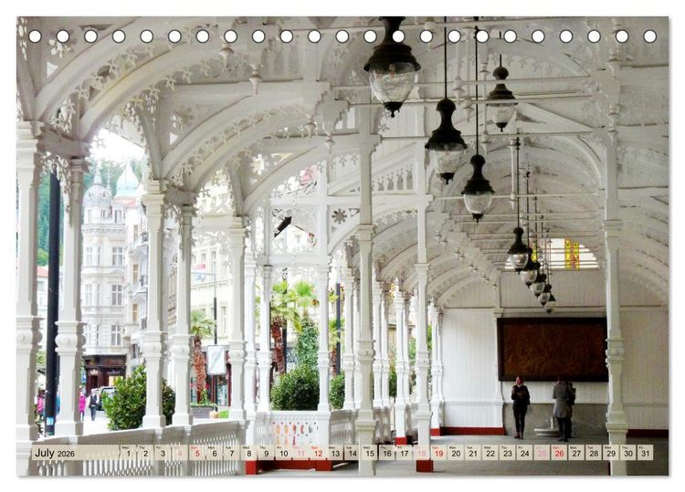 Produktbild: Famous Spas in the Czech Republic (Desk Calendar 2026 DIN A5 landscape), CALVENDO 12 Month DeskCalendar
