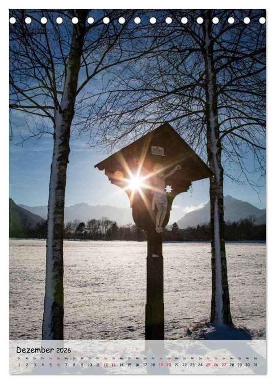 Produktbild: Feldkreuze im bayerischen Oberland (Tischkalender 2026 DIN A5 hoch), CALVENDO Monatskalender