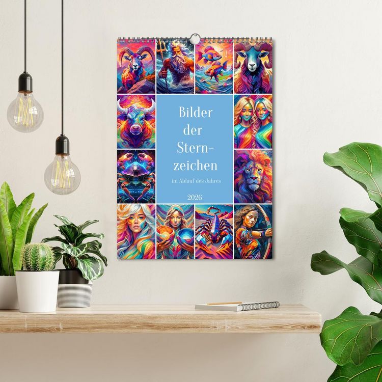 Produktbild: Bilder der Sternzeichen im Ablauf des Jahres (Wandkalender 2026 DIN A3 hoch), CALVENDO Monatskalender