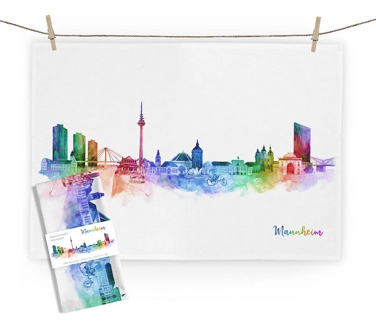 Produktbild: Geschirrtuch Mannheim rainbow
