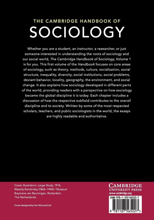 Produktbild: The Cambridge Handbook of Sociology
