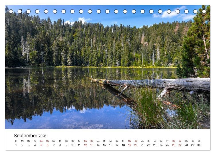 Produktbild: Schwarzwald, Seen und Hochmoore (Tischkalender 2026 DIN A5 quer), CALVENDO Monatskalender