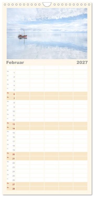 Produktbild: Familienplaner 2027 - Nordsee Insel Sylt mit 5 Spalten (Wandkalender, 21 x 45 cm) CALVENDO