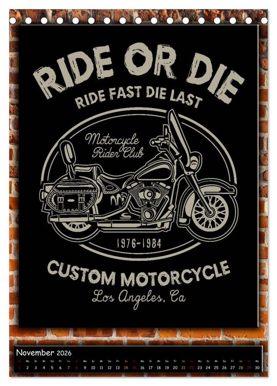 Produktbild: Motorrad - nostalgische Momente (Tischkalender 2026 DIN A5 hoch), CALVENDO Monatskalender