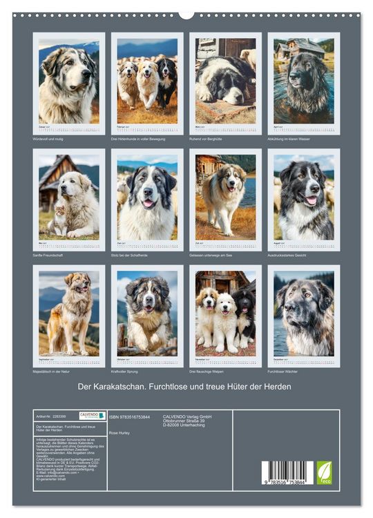 Produktbild: Der Karakatschan. Furchtlose und treue H&uuml;ter der Herden (hochwertiger Premium Wandkalender 2027 DIN A2 hoch), Kunstdruck in Hochglanz