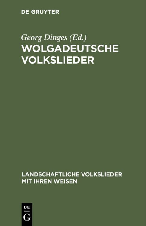 Produktbild: Wolgadeutsche Volkslieder