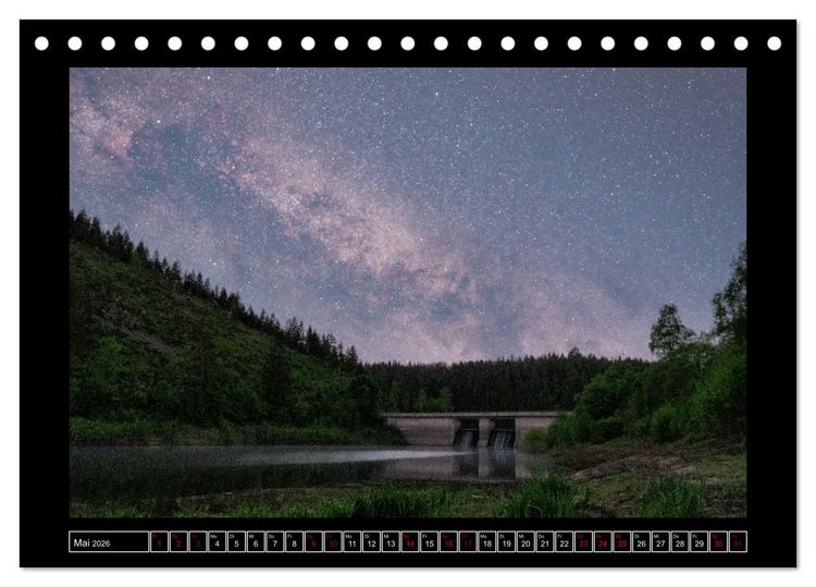 Produktbild: Astro-Kalender - Deep Sky und Landschaften (Tischkalender 2026 DIN A5 quer), CALVENDO Monatskalender