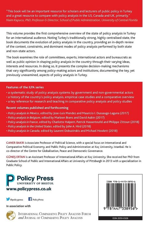 Produktbild: Policy Analysis in Turkey
