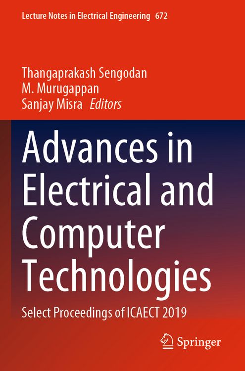 Produktbild: Advances in Electrical and Computer Technologies