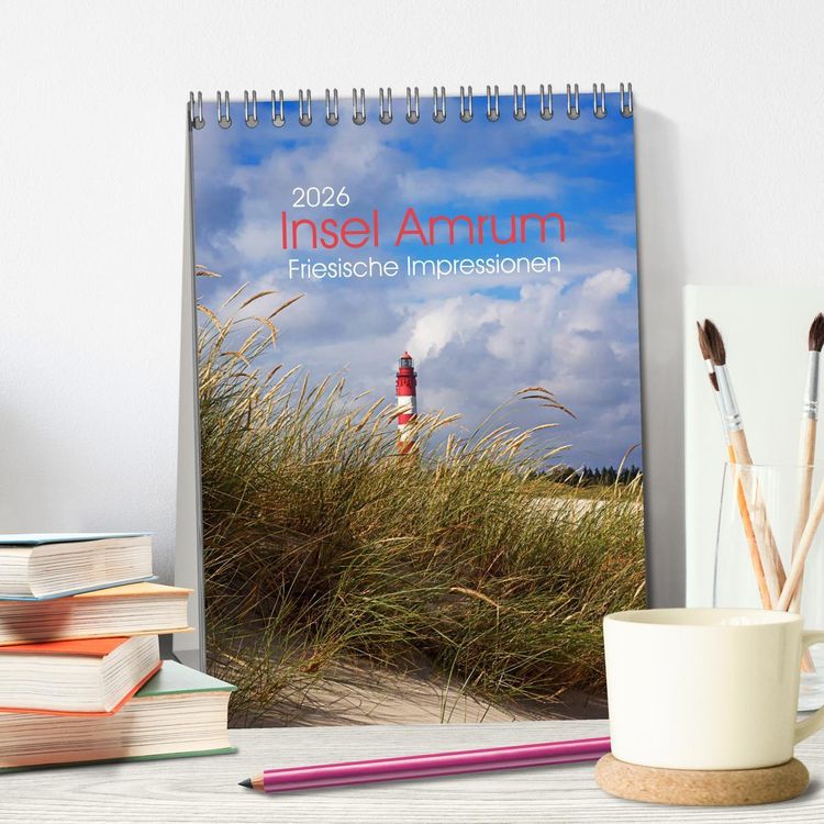 Produktbild: Insel Amrum - Friesische Impressionen (Tischkalender 2026 DIN A5 hoch), CALVENDO Monatskalender