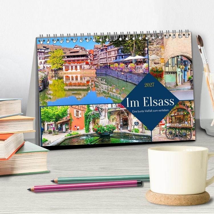 Produktbild: Im Elsass - Eine bunte Vielfalt zum verlieben (Tischkalender 2027 DIN A5 quer), CALVENDO Monatskalender