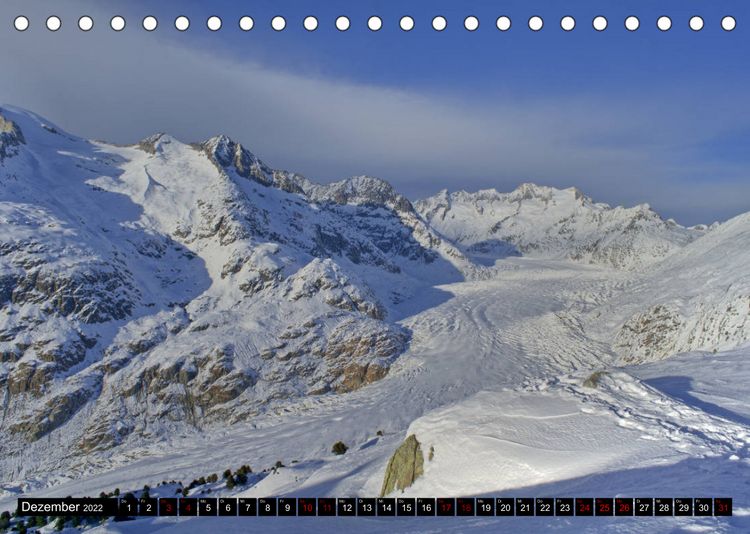 Produktbild: Aletschgletscher - Gr&ouml;&szlig;ter und l&auml;ngster Gletscher der Alpen (Tischkalender 2022 DIN A5 quer)