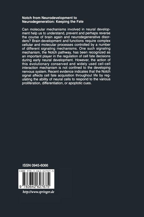 Produktbild: Notch from Neurodevelopment to Neurodegeneration: Keeping the Fate