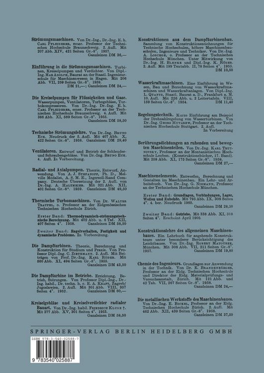 Produktbild: Konstruktionen und Bauelemente von Str&ouml;mungsmaschinen