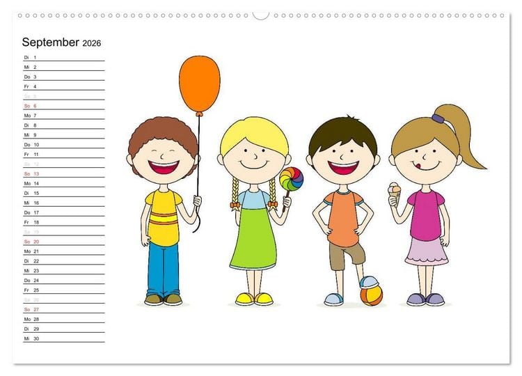 Produktbild: Der Kinderkalender (Wandkalender 2026 DIN A2 quer), CALVENDO Monatskalender