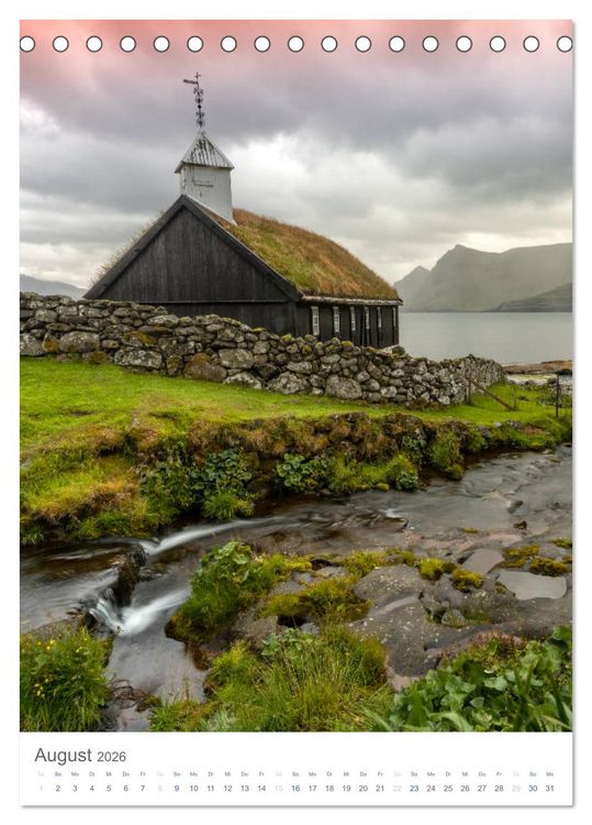 Produktbild: F&oslash;royar - Faroe Islands - F&auml;r&ouml;er Inseln (Tischkalender 2026 DIN A5 hoch), CALVENDO Monatskalender