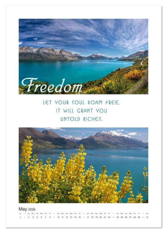 Produktbild: Inspiration for your Journey (High Quality Premium Wall Calendar 2026 DIN A2 portrait),CALVENDO 12 Month Wall Calendar