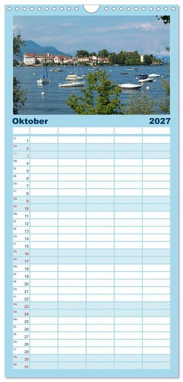 Produktbild: Familienplaner 2027 - Lago Maggiore - Mediterranes Flair umgeben von Bergen mit 5 Spalten (Wandkalender, 21 x 45 cm) CALVENDO