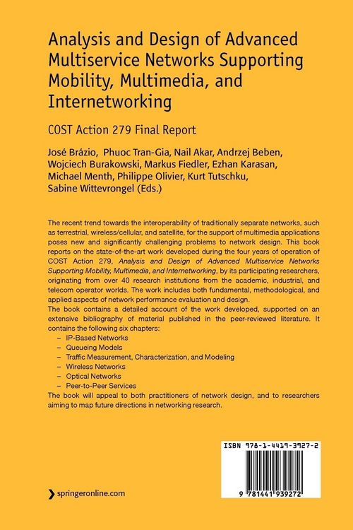Produktbild: Analysis and Design of Advanced Multiservice Networks Supporting Mobility, Multimedia, and Internetworking