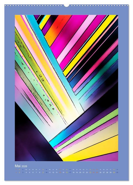 Produktbild: WALL ART Geometrische Konzeptkunst (Wandkalender 2026 DIN A2 hoch), CALVENDO Monatskalender