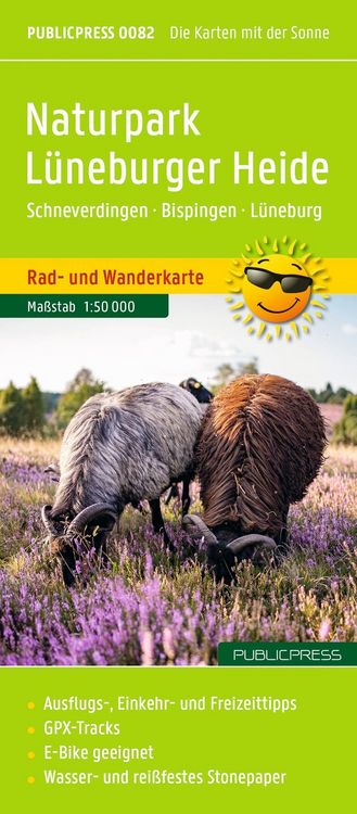Produktbild: Publicpress Rad- und Wanderkarte Naturpark L&uuml;neburger Heide, Schneverdingen - Bispingen - L&uuml;neburg 1:50.000