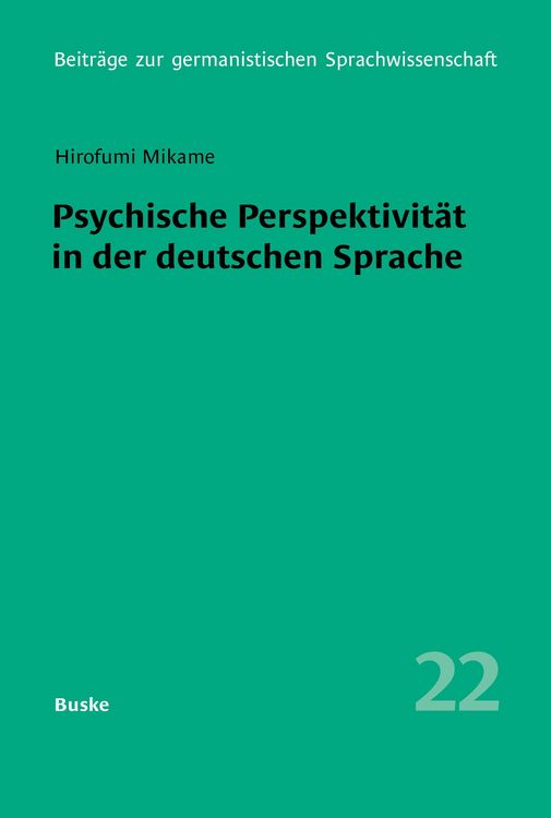 Produktbild: Psychische Perspektivit&auml;t in der deutschen Sprache