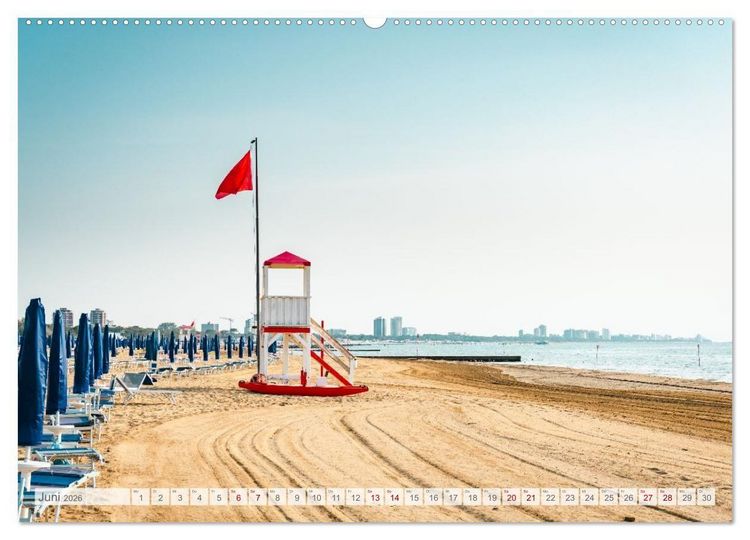 Produktbild: Lignano in Italien. Sommer Strand und Meer (hochwertiger Premium Wandkalender 2026 DIN A2 quer), Kunstdruck in Hochglanz