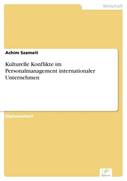 Produktbild: Kulturelle Konflikte im Personalmanagement internationaler Unternehmen