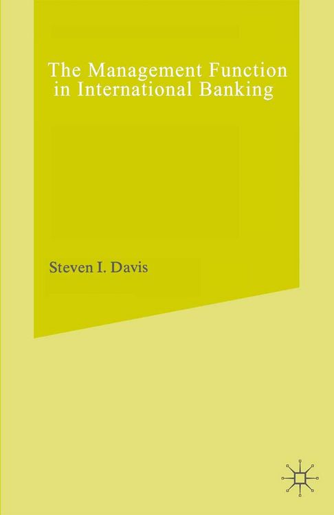 Produktbild: Management Function in International Banking