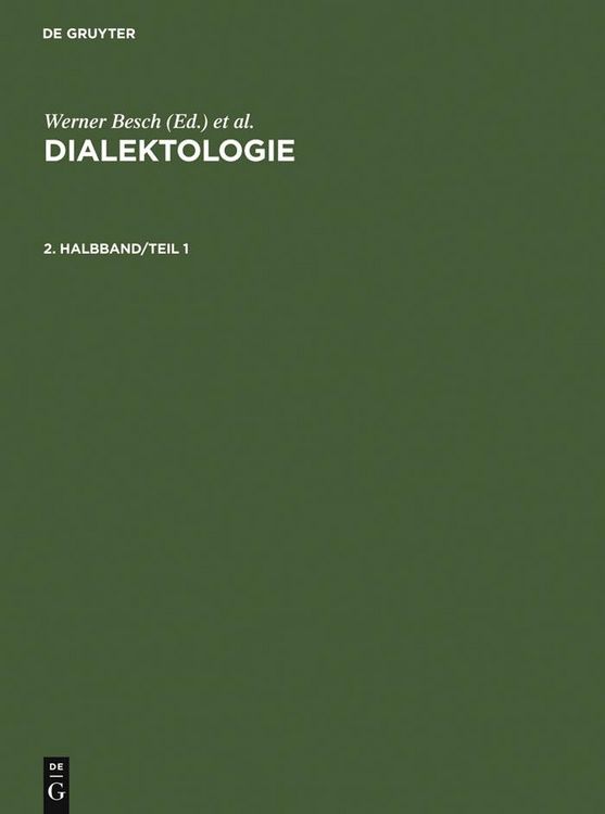 Produktbild: Dialektologie. 2. Halbband
