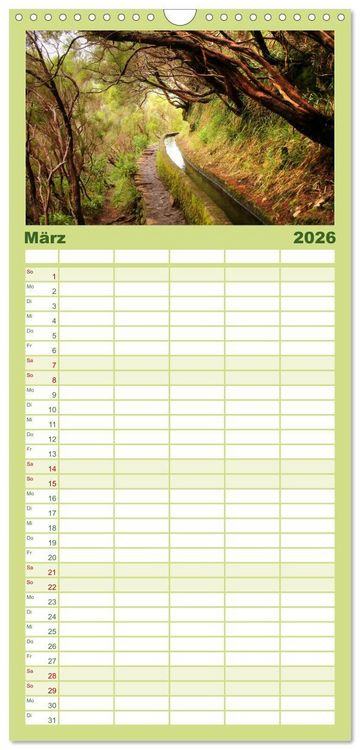 Produktbild: Familienplaner 2026 - Wildes Madeira - Inselimpressionen mit 5 Spalten (Wandkalender, 21 x 45 cm) CALVENDO