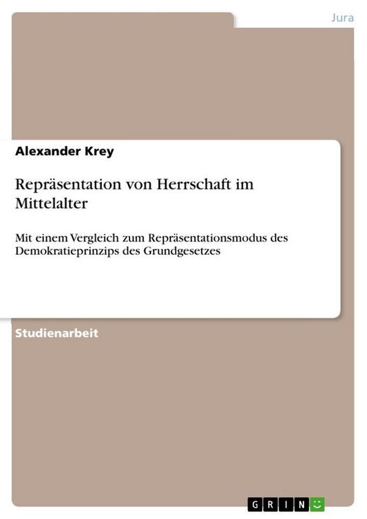 Produktbild: Repr&auml;sentation von Herrschaft im Mittelalter