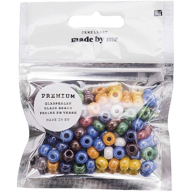Produktbild: Glasperlen Opak, Multicolor L&uuml;ster