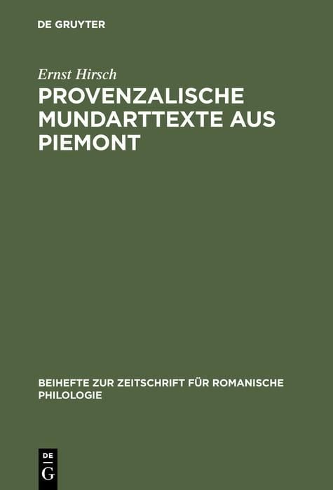 Produktbild: Provenzalische Mundarttexte aus Piemont