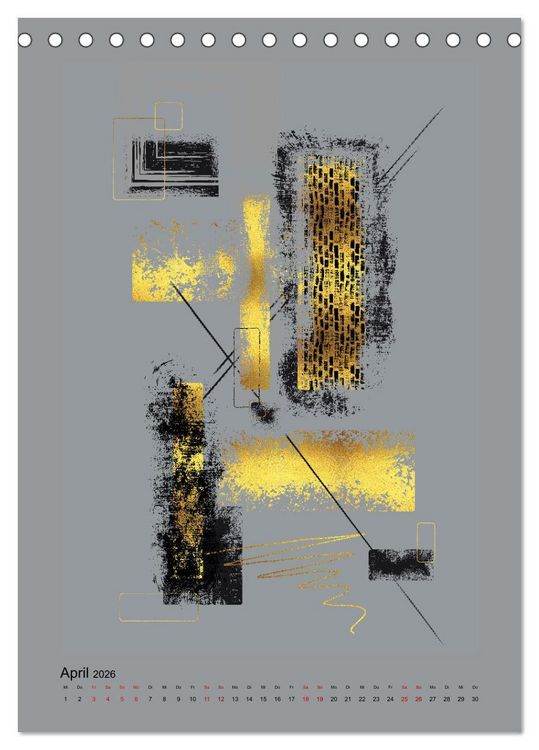 Produktbild: GRAFISCHE KUNST (Tischkalender 2026 DIN A5 hoch), CALVENDO Monatskalender