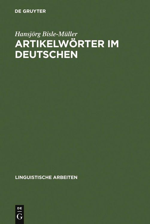 Produktbild: Artikelw&ouml;rter im Deutschen