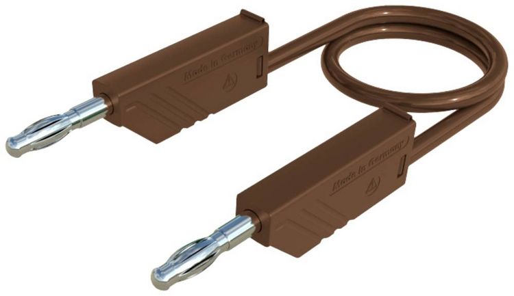 Produktbild: Hirschmann Test & Measurement MLN 25/2,5 BR Messleitung Lamellenstecker 4 mm Lamellenstecker 4 mm 25.00 cm Braun 1 St.