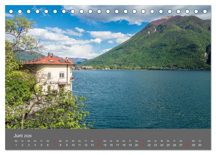 Produktbild: Tessin, zwischen Lago Maggiore und Lugano (Tischkalender 2026 DIN A5 quer), CALVENDO Monatskalender