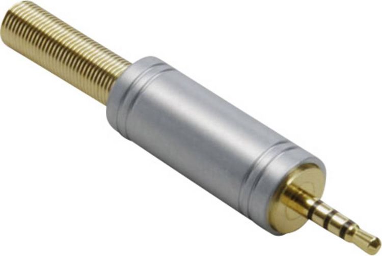 Produktbild: BKL Electronic 1103086 Klinken-Steckverbinder 2.5 mm Stecker, gerade Polzahl: 4 Stereo Gold 1 St.