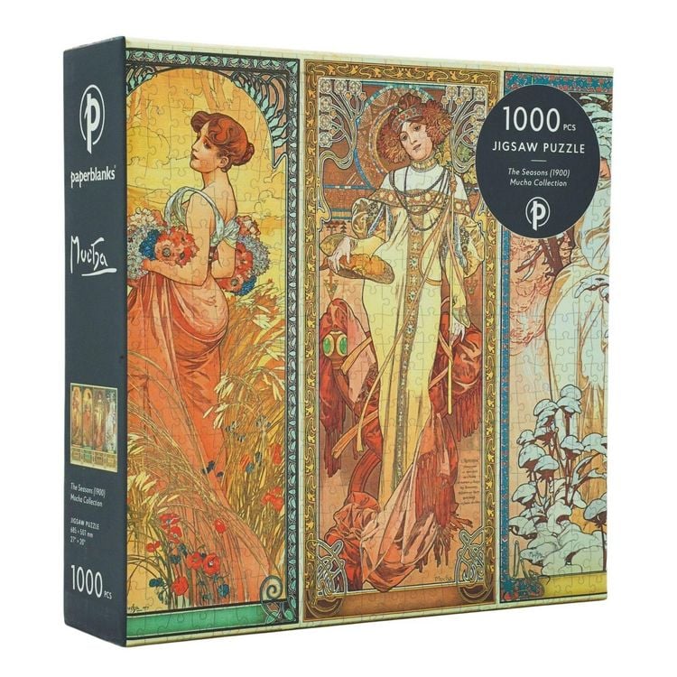 Produktbild: Puzzle, Die Jahreszeiten (1900), 1.000 Teile